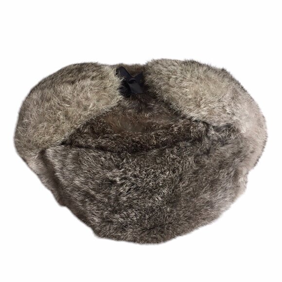 Pyccknn Mex Gray Black Winter Russian Ushanka Fur Hat Trapper Mongolian Military - Picture 6 of 15